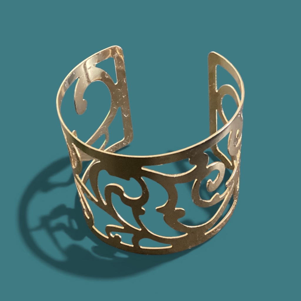 Gold-Tone Wide Cuff Bracelet